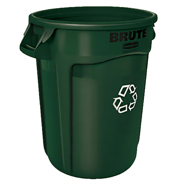 Product image #1 for BRUTE 32 Gallon Green Round Open-Top Recycling Container