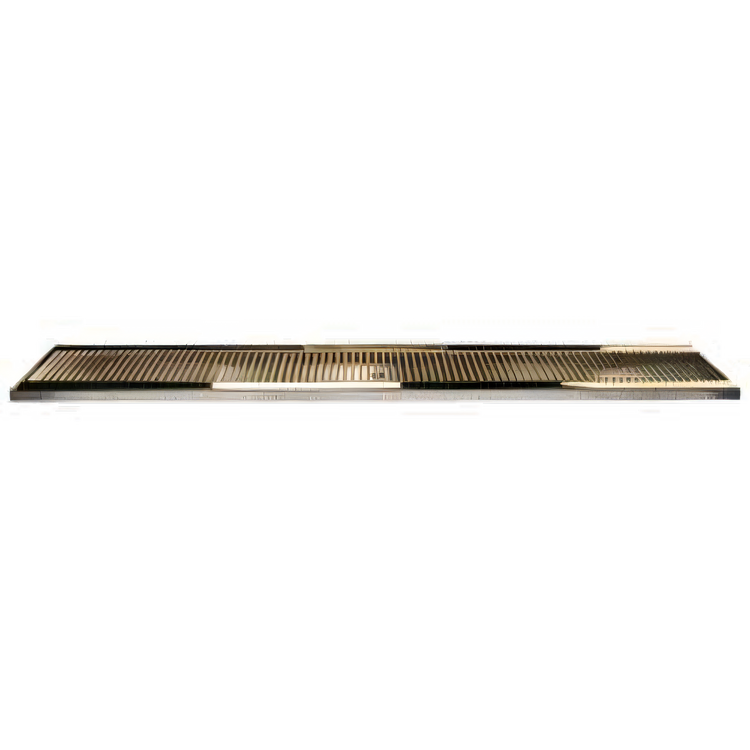 Product image #1 for 45-Inch Surface Mount Stainless Steel Drip Tray with PVD Brass Grid