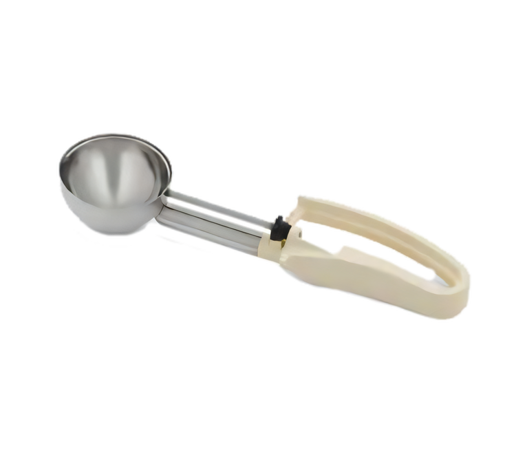 Product image #1 for Vollrath Size 10 Extended-Length Disher Portion Scoop, 3.2 oz, Ivory Squeeze Handle