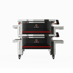 Thumbnail image #1 for Hot Rocks VOLCANO 40-33 DOUBLE Double-Stack Stone Conveyor Pizza Oven, 40 x 33-Inch Baking Surface, Touchscreen Controls