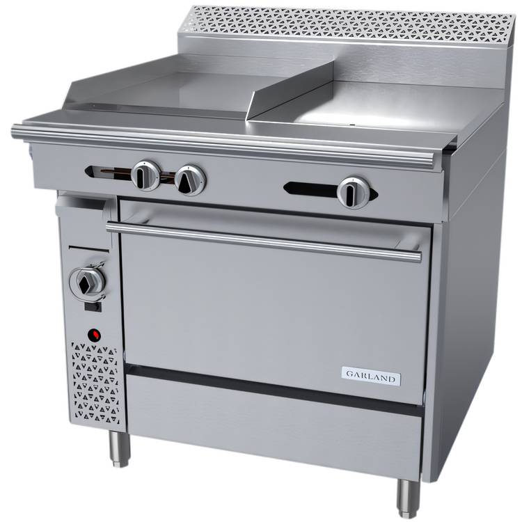 Product image #1 for Garland Cuisine C36-5C 36-Inch Gas Combination Top Range with 18-Inch Griddle, 18-Inch Even-Heat Hot Top and Convection Oven