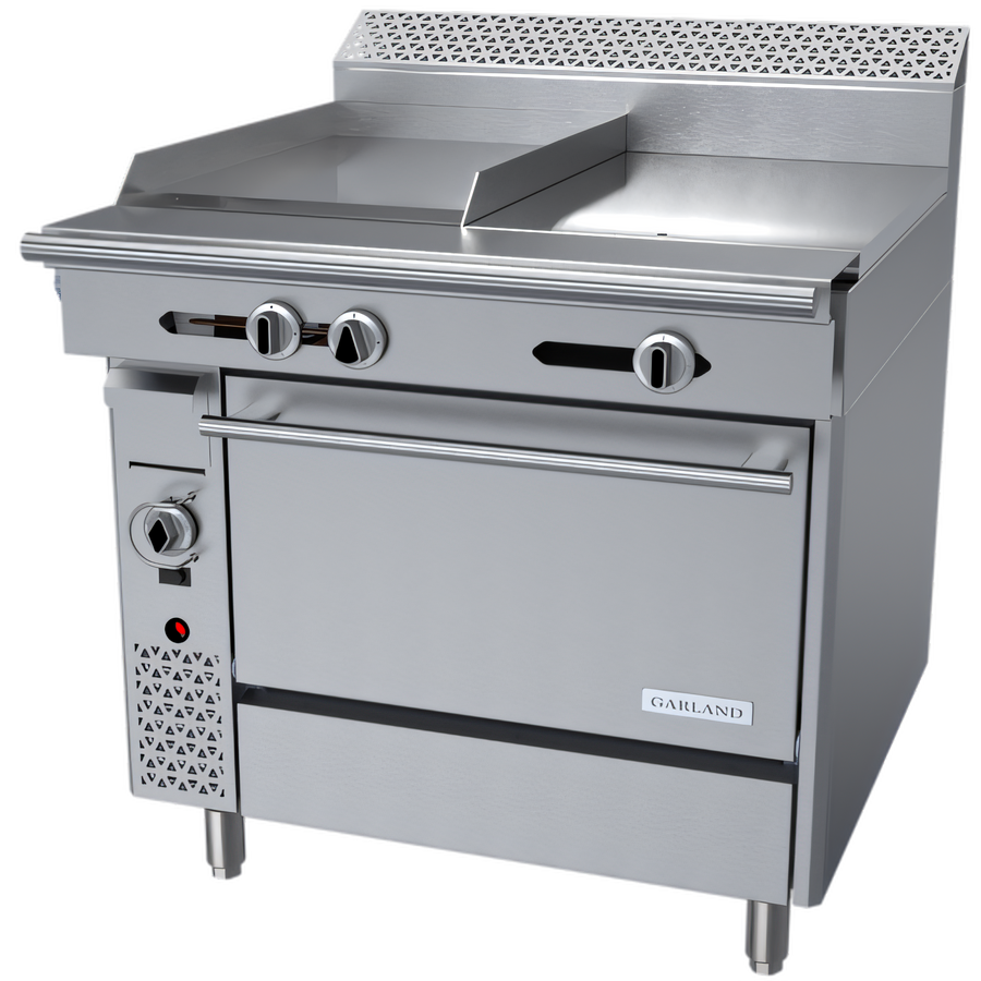 Product image #1 for Garland Cuisine C36-5C 36-Inch Gas Combination Top Range with 18-Inch Griddle, 18-Inch Even-Heat Hot Top and Convection Oven