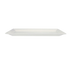 Thumbnail image #1 for Crestware Quattro 10 x 6 Inch Rectangular Plate with Flat Edge, Pearl White, Fully Vitrified Ceramic