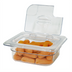 Thumbnail image #1 for Omcan USA 43641 Translucent Polycarbonate Spoon-Notched Flip Lid for 1/6 Size Food Pans