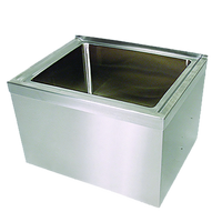 BK Resources Floor-Mount Stainless Steel Mop Sink Kit with 20 x 16 x 6 Inch Bowl