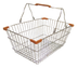 Thumbnail image #1 for Omcan Chrome Shopping Hand Basket with Plastic-Coated Steel Handles, 50 lb Capacity