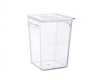 Araven 23 Qt Clear Square Polycarbonate Food Storage Container with Airtight Lid