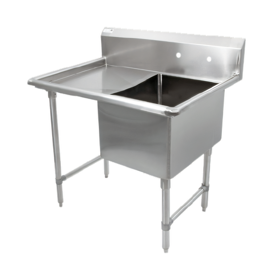 Product image #1 for John Boos B Series 1-Compartment Stainless Steel Sink with Left Drainboard and 10-Inch Backsplash