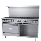 Thumbnail image #1 for Garland G Starfire Pro G60-10CS 60-Inch Gas Restaurant Range with 10 Open Burners, Convection Oven and Storage Base
