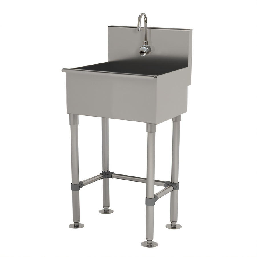 Product image #1 for Advance Tabco Freestanding 304 Stainless Steel Service Sink with Electronic Faucet