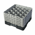 Thumbnail image #2 for Cambro Camrack Full Size 20-Compartment Glass Rack with 5 Soft Gray Extenders, Black