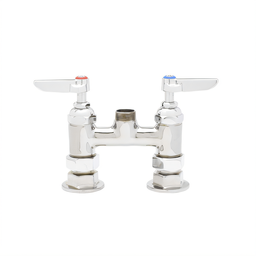 Product image #1 for T&S Brass Double Pantry Deck-Mount Mixing Faucet, 4-Inch Centers, Low Lead, ADA Compliant, B-0225-LN