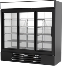Beverage-Air MarketMax 3-Section Reach-In Glass Door Refrigerated Merchandiser, 70.19 Cu. Ft., Bottom-Mounted