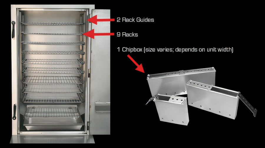 Product image #1 for Town Equipment SM-30 Rack Guide Set with 9 Racks and Chip Box