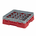 Thumbnail image #1 for Cambro Camrack Full-Size 20-Compartment Glass Rack with Soft Gray Extender, Cranberry