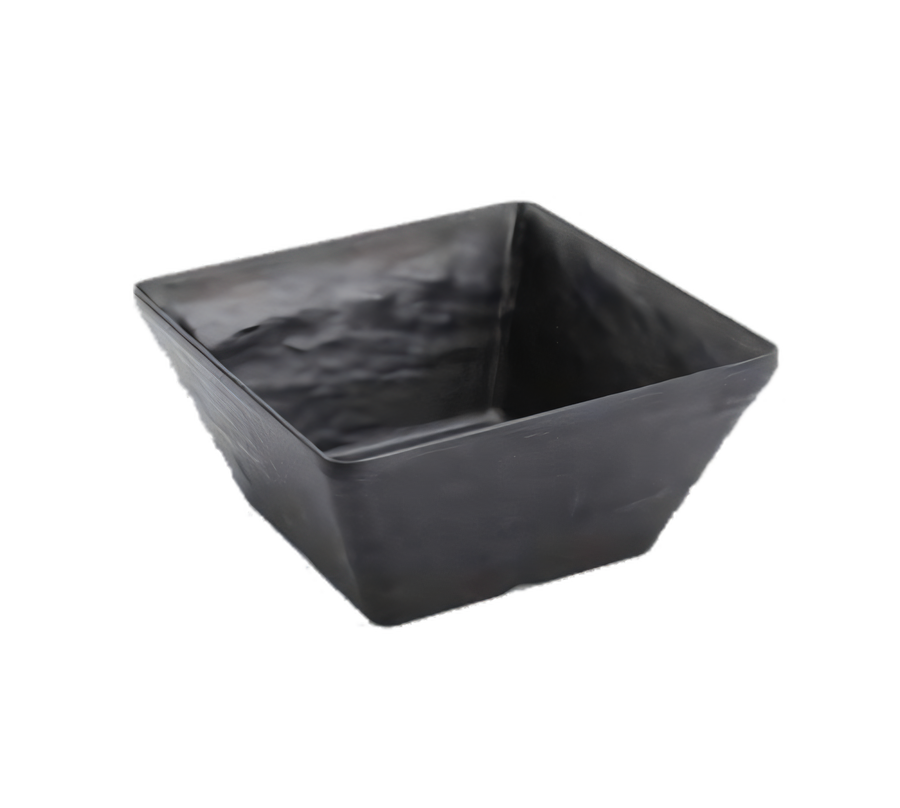Product image #1 for American Metalcraft 58 oz. Square Break-Resistant Melamine Bowl, Faux Slate Black, 7 Inch