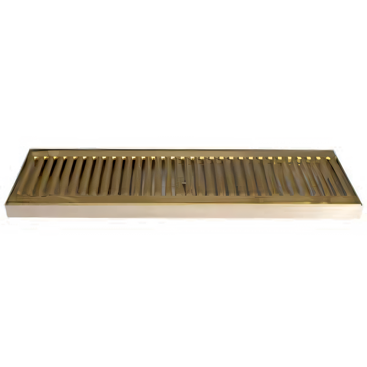 Product image #1 for Micro Matic 18 Inch Surface Mount Drip Tray with Perforated PVD Brass Grid