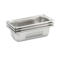 Vollrath Super Pan 3 1/3 Size GN Perforated Hotel Pan, 2-1/2 In. Deep, 300 Series Stainless Steel