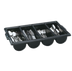 Thumbnail image #1 for Vollrath Black Plastic 4-Compartment Cutlery Dispenser/Box