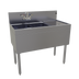 Thumbnail image #1 for Glastender Two Compartment Stainless Steel Underbar Sink Unit with Right Drainboard, 36 Inch x 19 Inch