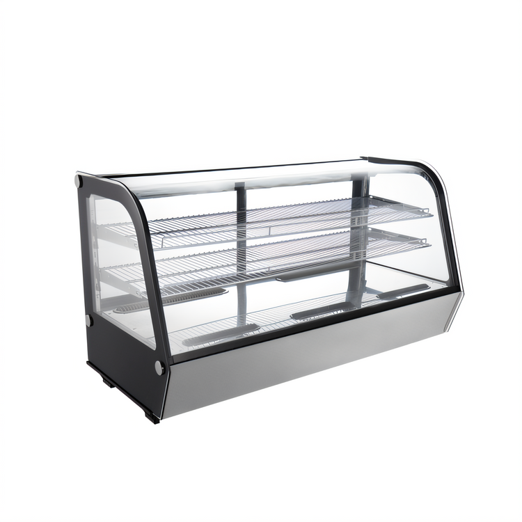 Product image #1 for Black Diamond 48-Inch Full-Service Countertop Refrigerated Display Case, 7 Cu. Ft., Sliding Glass Doors
