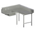 Thumbnail image #1 for John Boos Pro-Bowl Corner Soiled Dishtable, L-Shaped, 60-Inch Machine Side x 96-Inch End, Right-to-Left, 14-Gauge 304 Stainless Steel