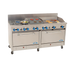 Thumbnail image #1 for Comstock-Castle 72-Inch Commercial Gas Range with 4 Star Burners, 30-Inch Griddle, 18-Inch Char-Broiler, and 2 Ovens