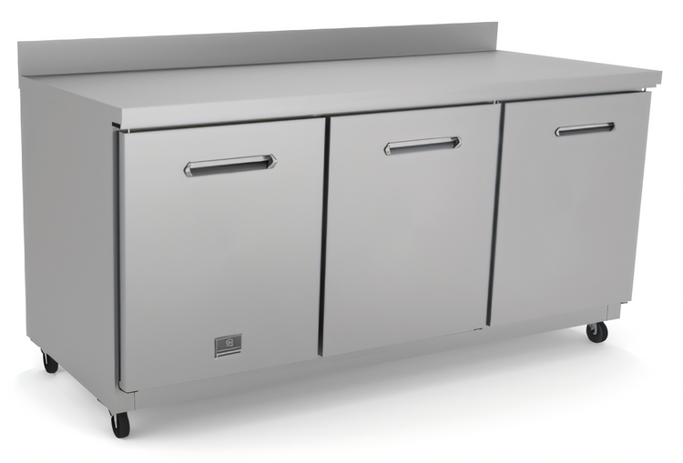 Product image #2 for Kelvinator Commercial 72-Inch 3-Door Work Top Refrigerator with Backsplash