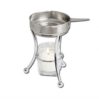 Winco 4.2 oz 4-Piece Stainless Steel Chrome-Plated Butter Warmer Set
