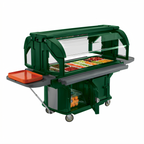 Thumbnail image #1 for Cambro Versa Food Bar™ VBRUHD5519 5-Foot Mobile Cold Food Buffet Station, Non-Electric, 4-Pan, Lockable Storage, Green Polyethylene