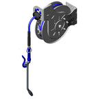 Thumbnail image #1 for T&S Brass B-7132-10 Open Stainless Steel Wall-Mounted Retractable Hose Reel, 35-Foot Hose, Swivel Spray Wand