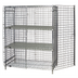 Thumbnail image #1 for Quantum 48-Inch Wide Stationary Open Wire Security Cage, 2 Intermediate Shelves, Chrome Plated
