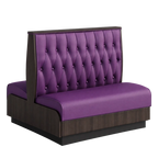 Thumbnail image #1 for ATSMFG ATS AT&S-AD-KR42-BT GR7 Karender Standard Booth, double, 48" long x 42" high, Sewn Button-tuft back, Upholstery and foam fitted over a