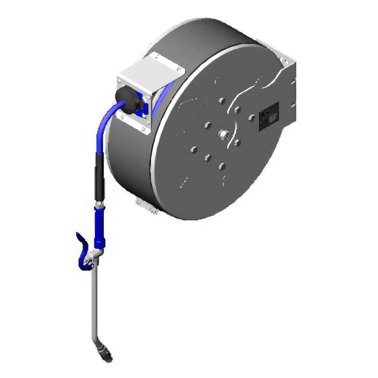 Product image #1 for Enclosed Stainless Steel Retractable Hose Reel System with 50 Ft. 3/8 In. Hose and Extended Spray Wand