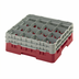 Thumbnail image #2 for Cambro Camrack Full Size 16-Compartment Glass Rack with 2 Soft Gray Extenders, Cranberry