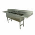 Thumbnail image #1 for Advance Tabco 3-Compartment Fabricated Sink with Left and Right Drainboards, 108-Inch Overall Length