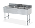 Thumbnail image #1 for 48-Inch Three-Compartment Stainless Steel Underbar Sink with Left Drainboard and 3-Inch Backsplash