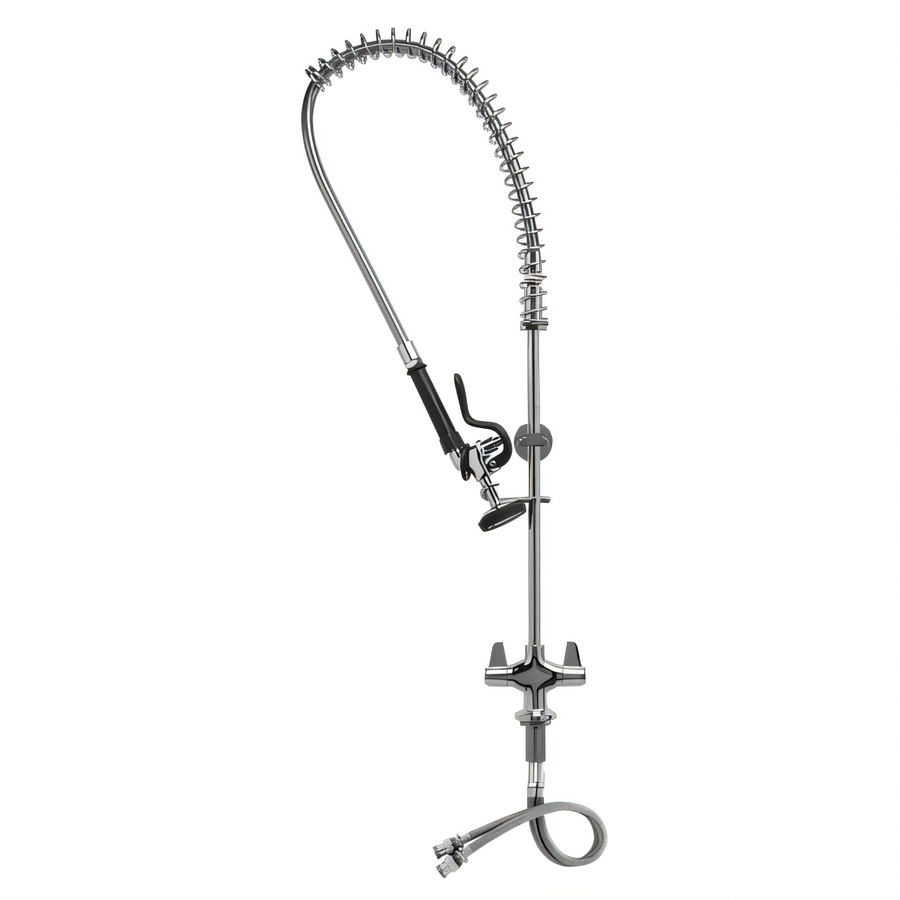 Product image #1 for equip Low-Lead Single-Hole Deck-Mount Pre-Rinse Unit with 44-Inch Hose and 6-Inch Wall Bracket