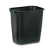 Thumbnail image #1 for Rubbermaid Commercial 28 Quart Black Plastic Waste Basket with Rolled Rim