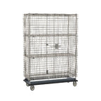 Thumbnail image #1 for Metro Super Erecta SEC56S-HD-2SE Heavy-Duty Mobile Stainless Steel Wire Security Unit with 2 Intermediate Shelves