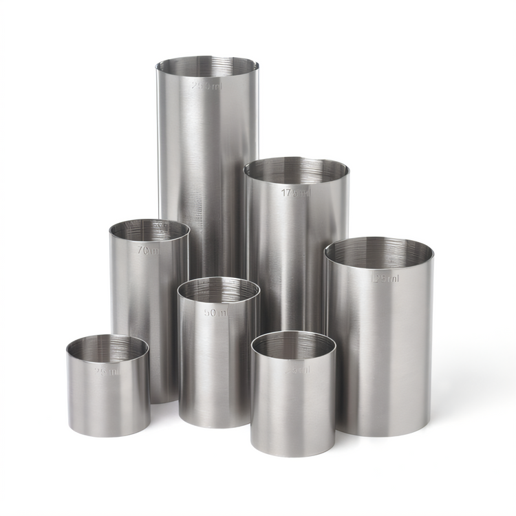 Product image #1 for Barfly 7-Piece Stainless Steel Thimble Measure Jigger Set, 25 mL to 250 mL