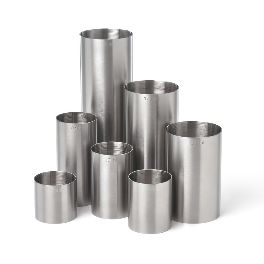 Product image #1 for Barfly 7-Piece Stainless Steel Thimble Measure Jigger Set, 25 mL to 250 mL