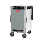 Thumbnail image #1 for Metro HotBlox™ HBCN8-ASPC-M Mobile 8-Pan Pass-Thru Insulated Holding Cabinet, Analog, Solid Front/Clear Rear Doors, 120V