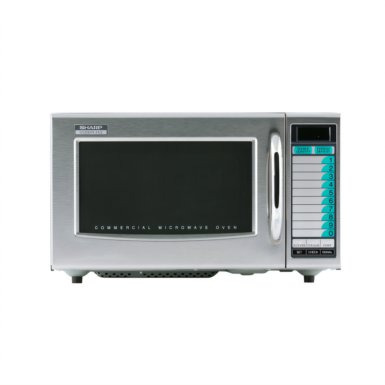 Product image #1 for Sharp Express Defrost Medium Duty Commercial Microwave Oven, 1000 Watt, 1.0 Cu. Ft., Stainless Steel