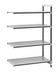 Thumbnail image #1 for Cambro Camshelving Elements XTRA Stationary Add-On 4-Shelf Solid Polymer Shelving Unit, 54 x 24 x 64 Inch, Speckled Gray