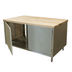 Thumbnail image #1 for BK Resources Dual-Access Hard Maple Chef Table with Stainless Steel Cabinet Base, 60W x 36D x 34-3/4H