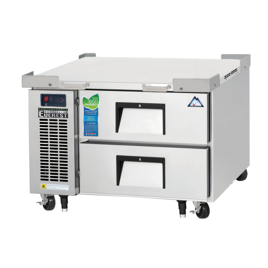 Product image #1 for Everest Refrigeration ECB36D2 Two-Drawer Chef Base Refrigerator, 36-3/8-Inch Wide, Self-Contained Side-Mounted R290