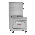 Thumbnail image #1 for Southbend Platinum P32C-HG 32-Inch Heavy-Duty Gas Range with 16-Inch Hot Top, 16-Inch Griddle, 1-Inch Plate and Cabinet Base