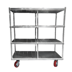 Thumbnail image #1 for Channel Manufacturing FTDR-3 Mobile Aluminum Tray Drying Rack, 3-Tier, 40 Slots per Shelf, 1-1/2-Inch Spacing