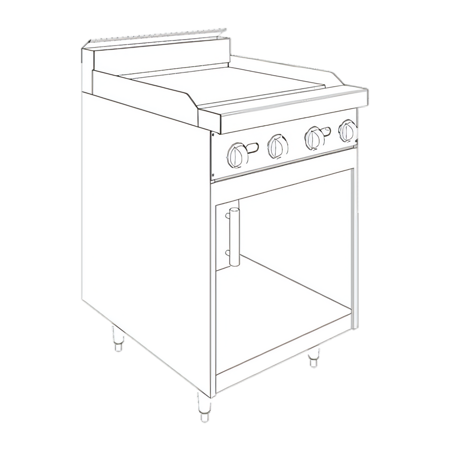Product image #1 for Jade Range Bistro JBR-24G 24" Gas Restaurant Range with 1" Griddle and Cabinet Base
